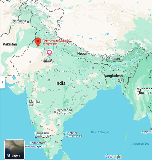 Google Map for Food Exhibition in Sirsa India